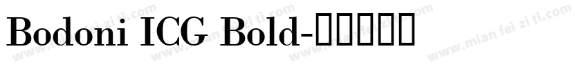Bodoni ICG Bold字体转换